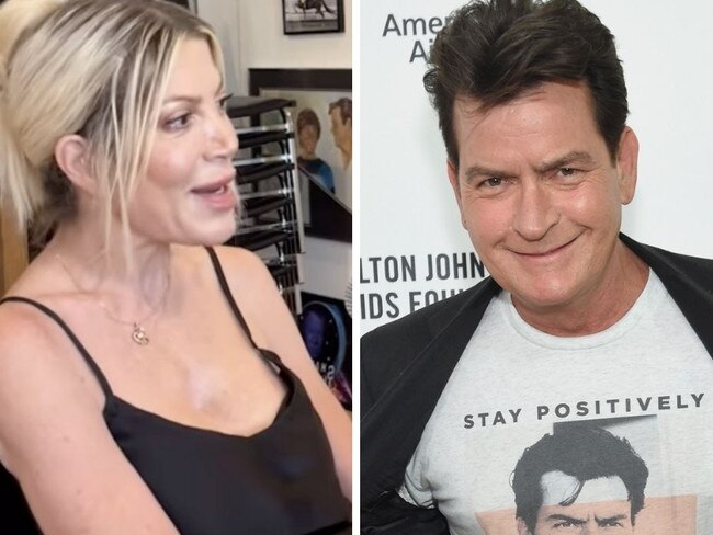 Tori Spelling and Charlie Sheen.