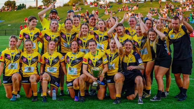 Caloundra Sharks 2022 Sunshine Coast rugby league open women's winners. Picture: Phil Bradeley - Sports Photography