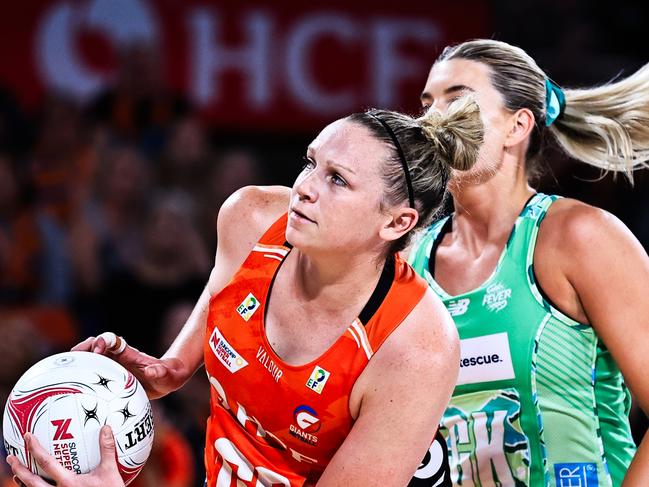 Giants star Jo Harten made her message loud and clear ina big showing. Picture: Getty Images