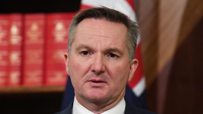 Shadow Treasurer Chris Bowen is umpressed with the CBA. Picture: AAP