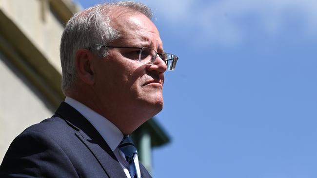 Prime Minister Scott Morrison said the SA state election was run on state issues only, suggesting he wasn’t concerned about it having implications for his own federal election race. Picture: NCA NewsWire / Flavio Brancaleone