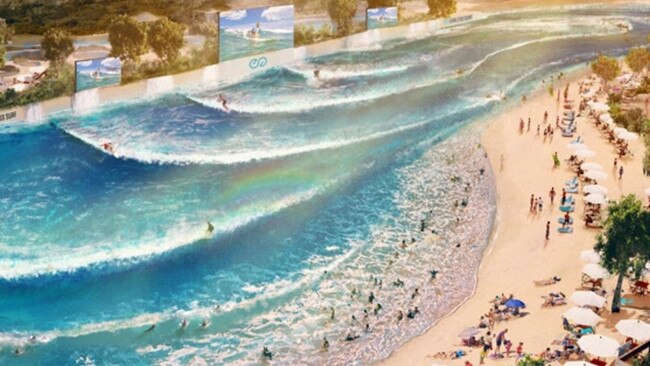 An artist's impression of the proposed wave pool