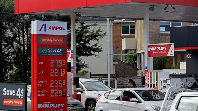 High fuel prices are seen in Sydney's South Coogee as the impact of Russia’s invasion of Ukraine is felt across energy markets and the world economy. Picture: Nicholas Eagar/NCA NewsWire