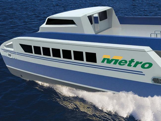 Artist's impression of a Metro ferry in a proposed plan to run a ferry service from Bellerive to Hobart. Picture: SUPPLIED