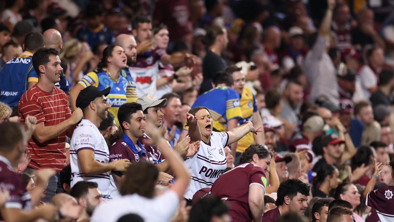 Fans pack into the outdated Brookvale Oval. Picture: Getty Images