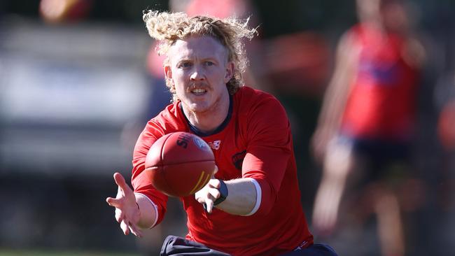 Clayton Oliver won’t play against Collingwood. Picture: Michael Klein