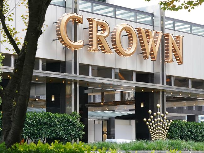A general view is seen of Crown Casino in Melbourne, Thursday, April 16, 2020. Crown Resorts has stood down 95 per cent of its workforce - more than 11,500 staff - after coronavirus restrictions affected its casinos in Melbourne and Perth. (AAP Image/Michael Dodge) NO ARCHIVING