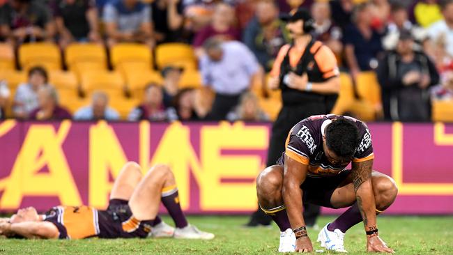 Brisbane slumped to their second loss of the year. Photo by Bradley Kanaris/Getty Images.