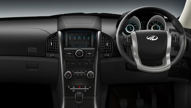 XUV500 cabin: Base version is functional.