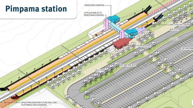 The plan for the new Pimpama train station.