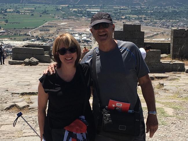 Professor Marylouise McLaws and her husband Richard. Picture: Supplied