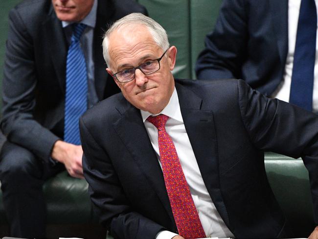 Prime Minister Malcolm Turnbull during Question Time in the House of Representatives. Picture: AAP