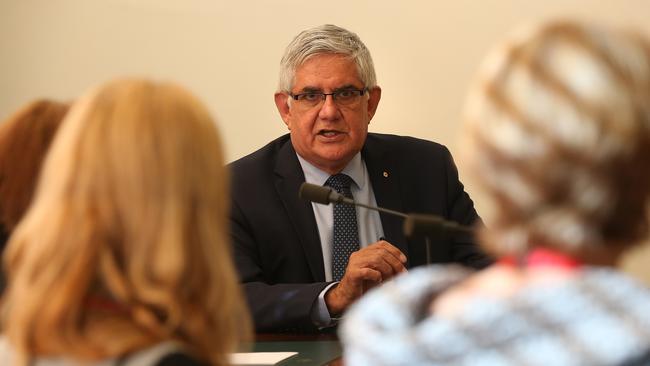 Minister for Aged Care Ken Wyatt meets with family members of deceased residents at the Oakden Older Persons Mental Health Service in South Australia.