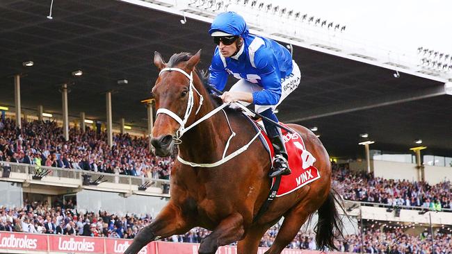 Winx created history when she won her fourth Cox Plate last year. Picture: Getty Images 