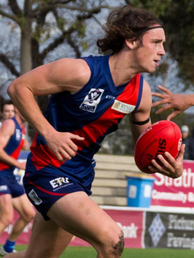 Marcus Lentini in action for Coburg. Picture: Eleanor Armstrong