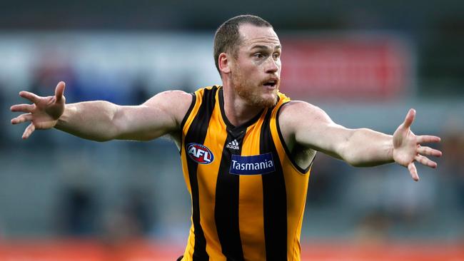 Hawthorn’s Jarryd Roughead made his AFL comeback on Friday night against Geelong.