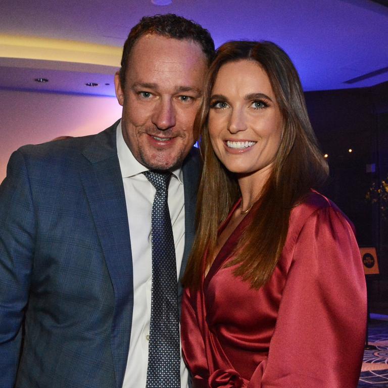 John Ramsden and Maggie Keating at Gold Coast Titans Awards night at The Star Gold Coast. Picture: Regina King.