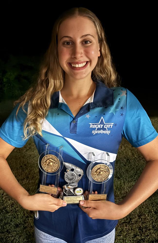 Rocky City swimmer Amelie Smith bagged a handful of trophies at the weekend's Central Queensland Swimming Championships.