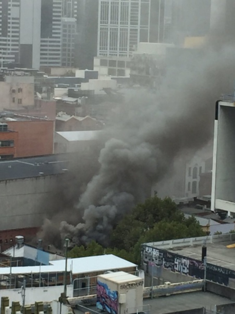 Melbourne CBD fire: Firefighters tackle blaze on Russell and Bourke ...
