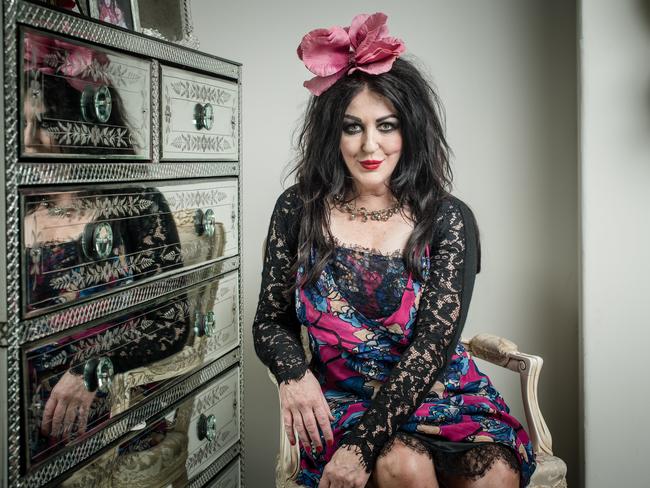 Do Not use without speaking to Herald Sun pic desk Alannah Hill. Fashion designer and Melbourne icon Alannah Hill is set to release her memoir, Butterfly on a Pin. Picture: Eugene Hyland