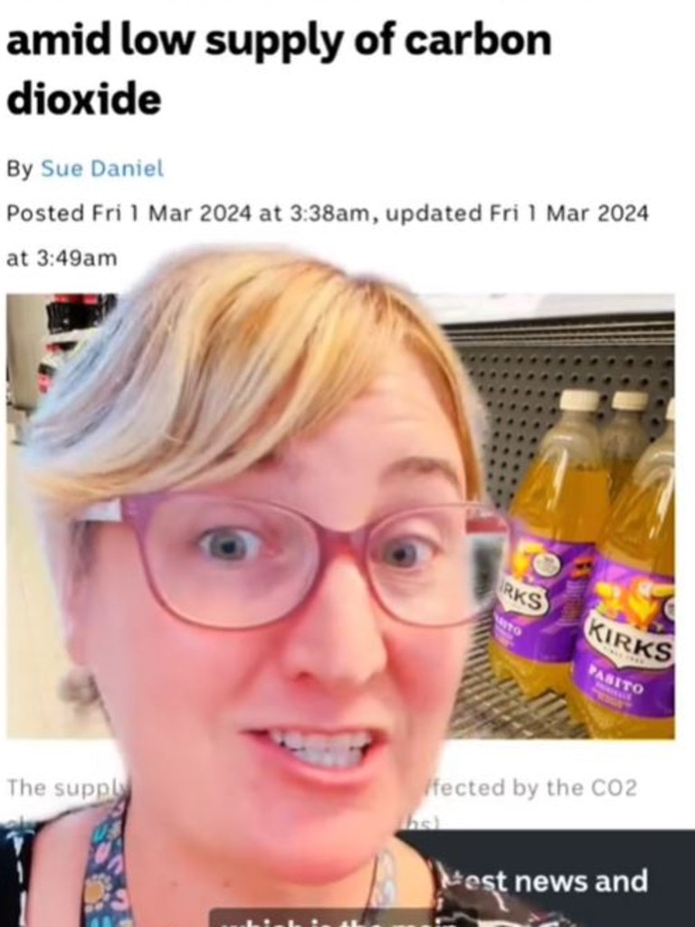 Uni of Newcastle electrochemical engineer Jess Allen explained why there had been soft drink shortages. Picture: Instagram