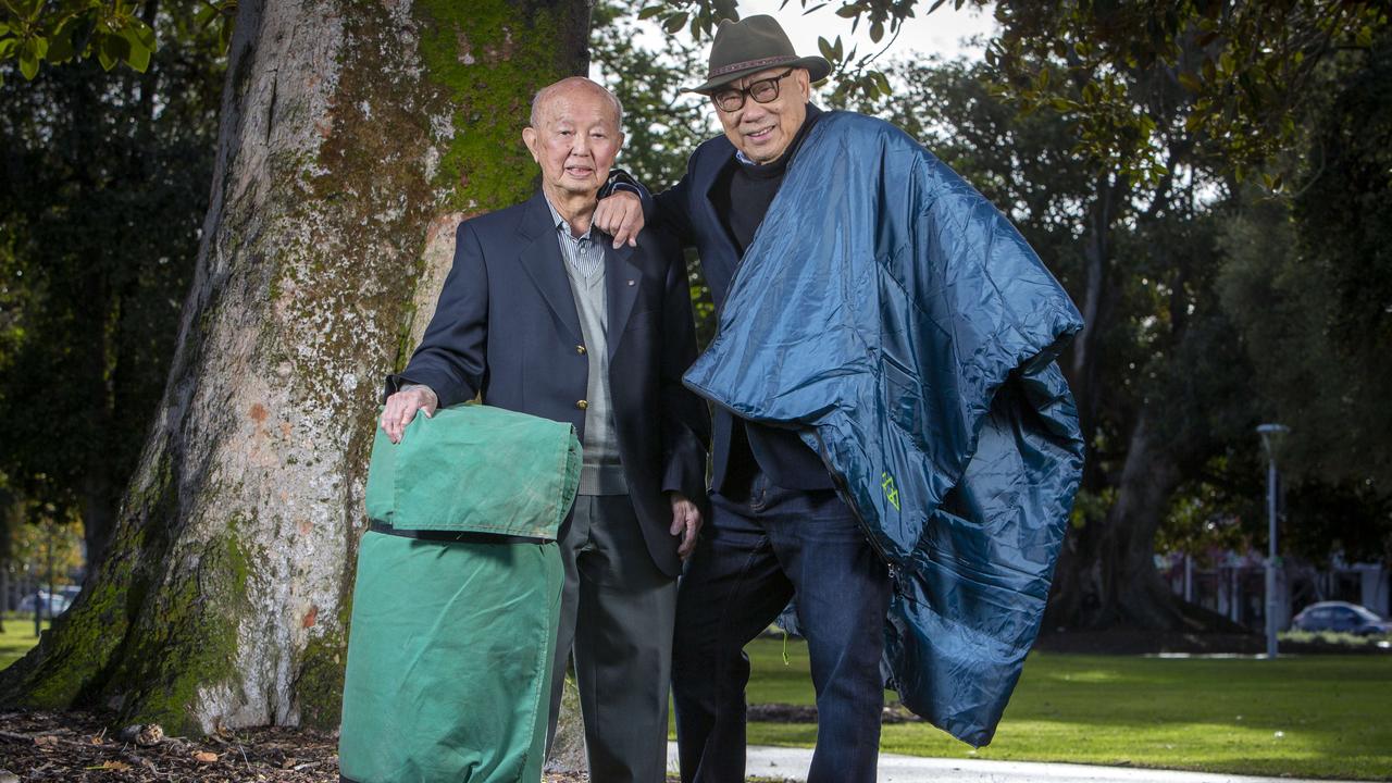 South Australian doctors Lap Kwong Han and Francis Ghan support the Sunday Mail Blanket Appeal. Picture: Emma Brasier