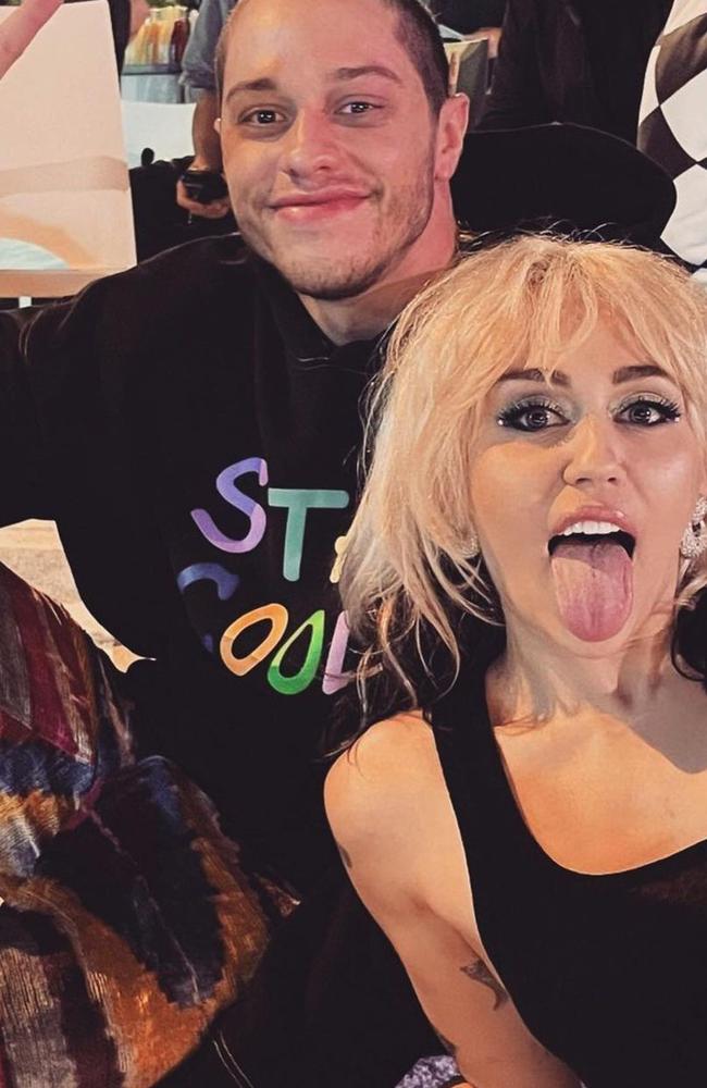 Supplied  Miley Cyrus and Pete Davidson hosted a New Year's Eve party. Picture: Instagram