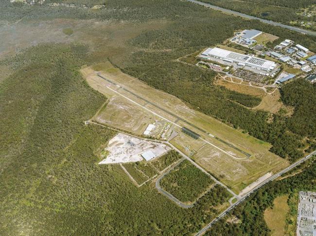 Aerial photograph of the Central Coast Airport.