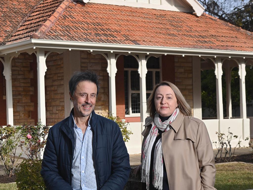 Mark Stojani and his sister Diana Coyle at their old family home in Millswood. The suburb has been named the most tightly held locality in the state, with the family having owned the property for over 50 years. Picture: Keryn Stevens