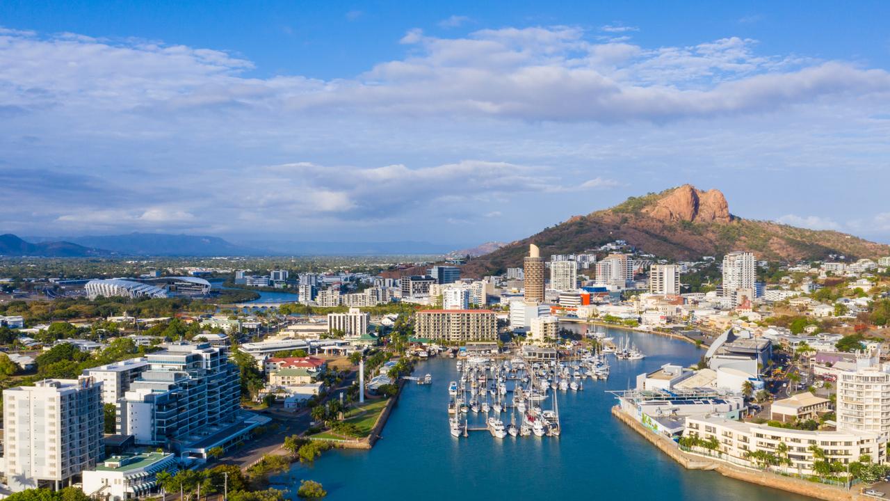 Aerial shot of Townsville, where vacancy rates fell from 0.7% to 0.6%