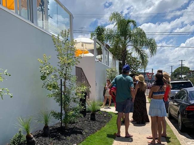 Queues outside the popular Harbord Hotel in Freshwater. Picture: Madelaine Wong