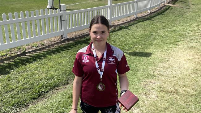 Wests juniors under 15 player Eva Sartor won the best and fairest in her competition.