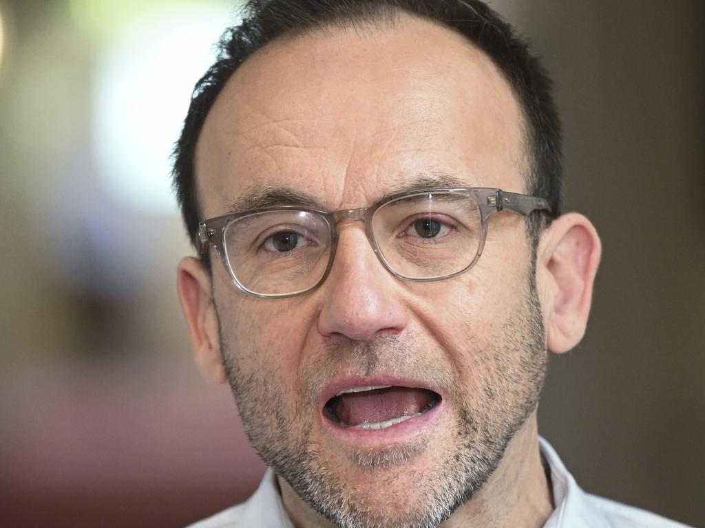 Greens Leader Adam Bandt boasts his party is ‘anti-racist’. Picture: NewsWire / Martin Ollman