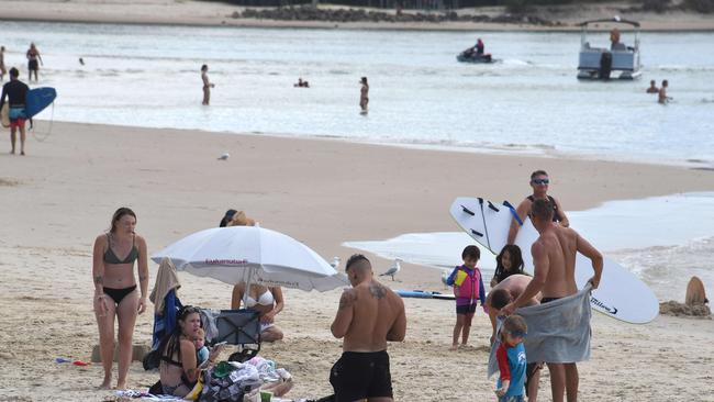 Social Distancing at Currumbin Creek. (Photo/Steve Holland)