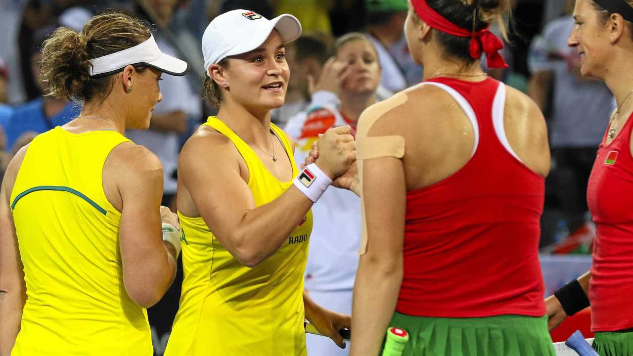 Ashleigh Barty is keen to lead the Australian team to Fed Cup success this weekend. Picture: Franca Tigani