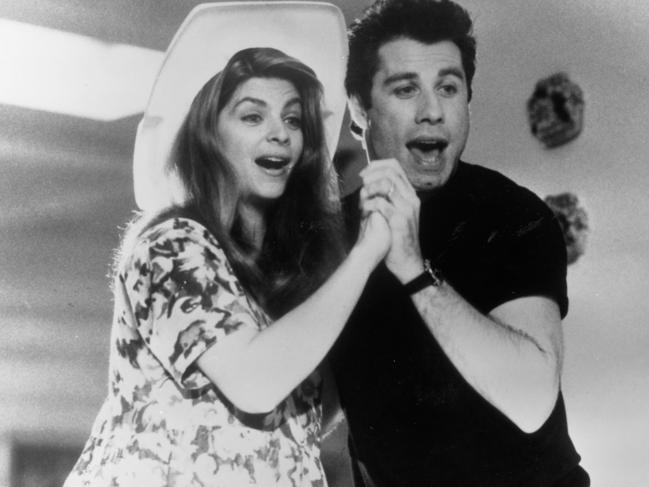 Kirstie Alley with good friend John Travolta in the 1989 hit film Look Who's Talking.