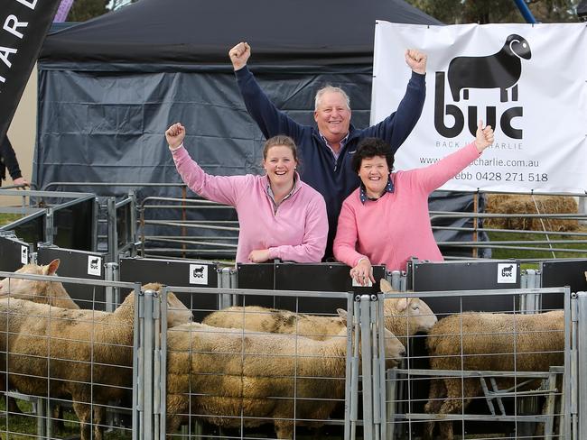 Henty Machinery Field Days, Tina & Charlie Webb and thei daughter Josephine Webb, from Urana, NSW, won Henty Machine of the Year, Picture Yuri Kouzmin