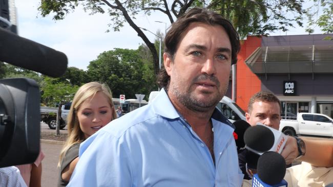 Wright attends Darwin Local Court to answer charges.