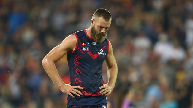 Max Gawn missed a shot at goal that probably would have won the game for the Demons. Picture: Getty Images