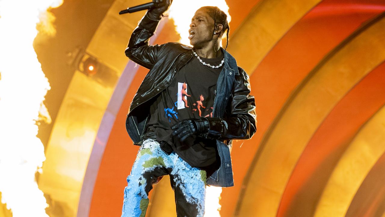 Travis Scott performing during 2021 Astroworld Festival at NRG Park. Picture: Erika Goldring/WireImage