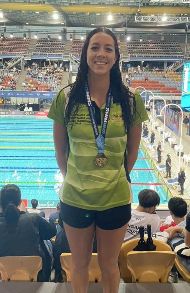 Macey Sheridan has been invited to the Next Wave Invitational Competition Camp after a successful National Age Championships campaign. Picture: Darwin Swimming Club