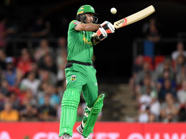 The Stars’ Glenn Maxwell scored 45 from 25 balls before he was bowled by Peter Siddle. Picture: Getty Images