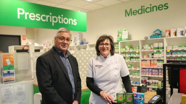 St Lukes chief executive Paul Lupo and Pharmacy Guild of Australia Tasmania president Helen O’Byrne have spoken out against new legislation that will legalise the sale of vapes over the counter without a prescription. Picture: Stephanie Dalton