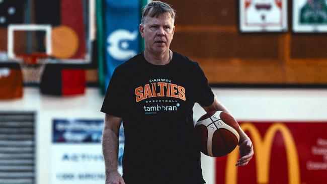 Darwin Salties men's head coach Matt Flinn is focused on starting the season strong. Picture: Jack Riddiford.