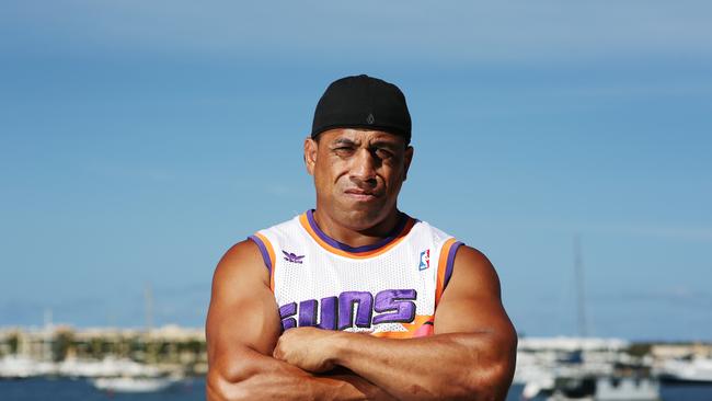 Former boxer and rugby league player John Hopoate will resurrect his boxing career with some fights on the Gold Coast this year. Picture: Brendan Radke.