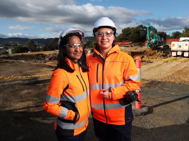 Sharindi Mallawaarachchi originally from Sri Lanka and Pin Jiun Lin originally from Taiwan who are both hoping to work in construction.  The construction industry is looking toward the migrant workers to fill labour shortages in Tasmania.  Picture: Nikki Davis-Jones