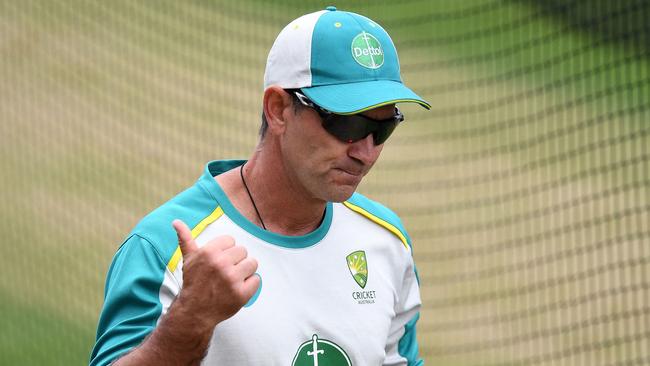 Justin Langer’s future as Australia coach goes on the line on Friday. Picture: William West/AFP