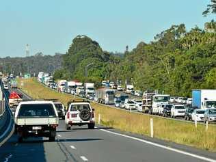 Traffic congestion on the Bruce Highway is unlikely to ease if the Gold Coast's M1 experience is any guide. Picture: John McCutcheon