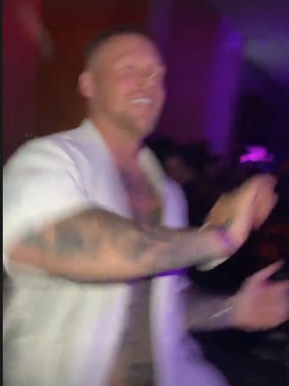 Collingwood star Jordan De Goey and tattoo artist Luke Dyson partying in New York. Picture: Instagram