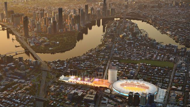 An artist impression of the proposed Gabba redevelopment.